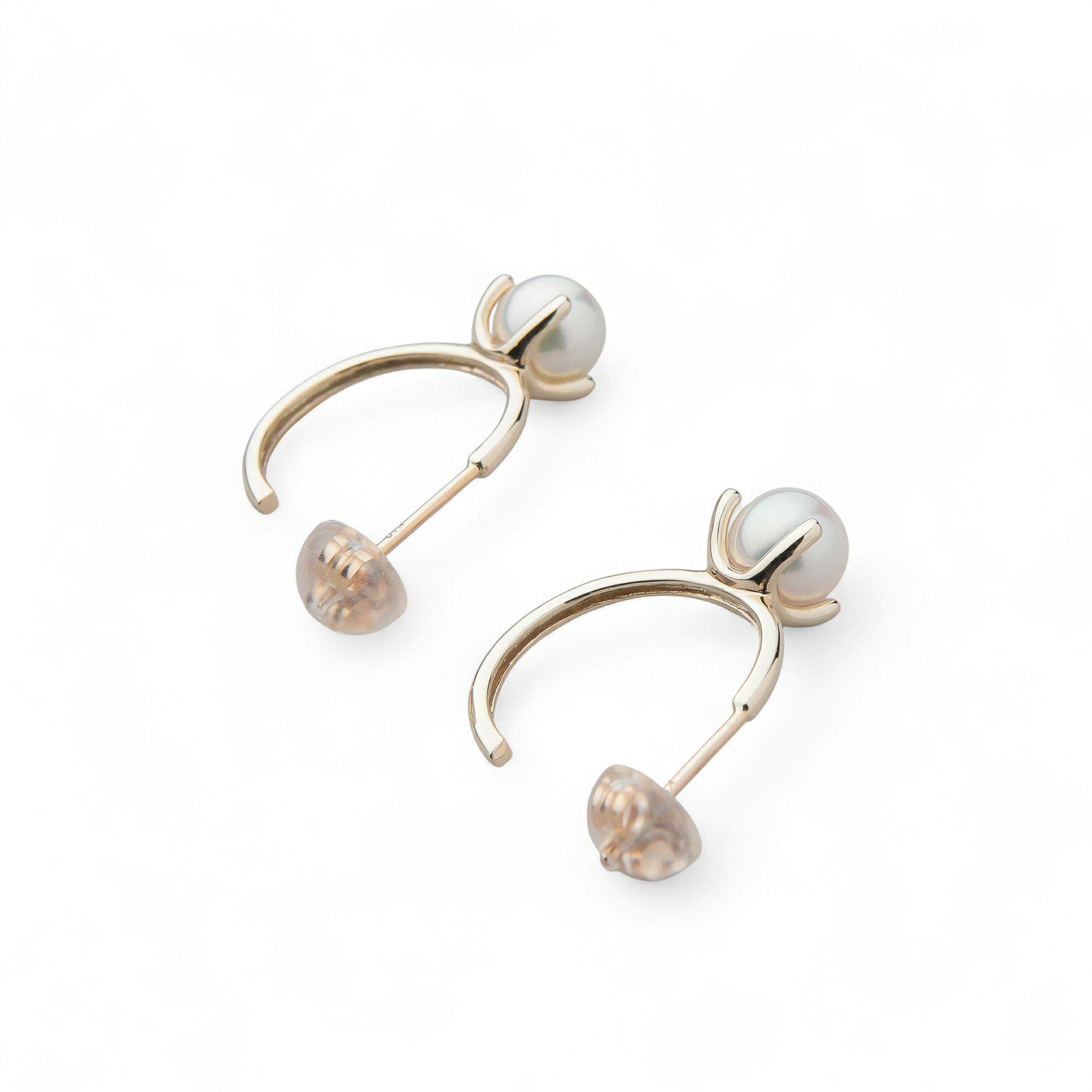 Carina あこや真珠 フープピアス　5.5-6.0mm K10YG