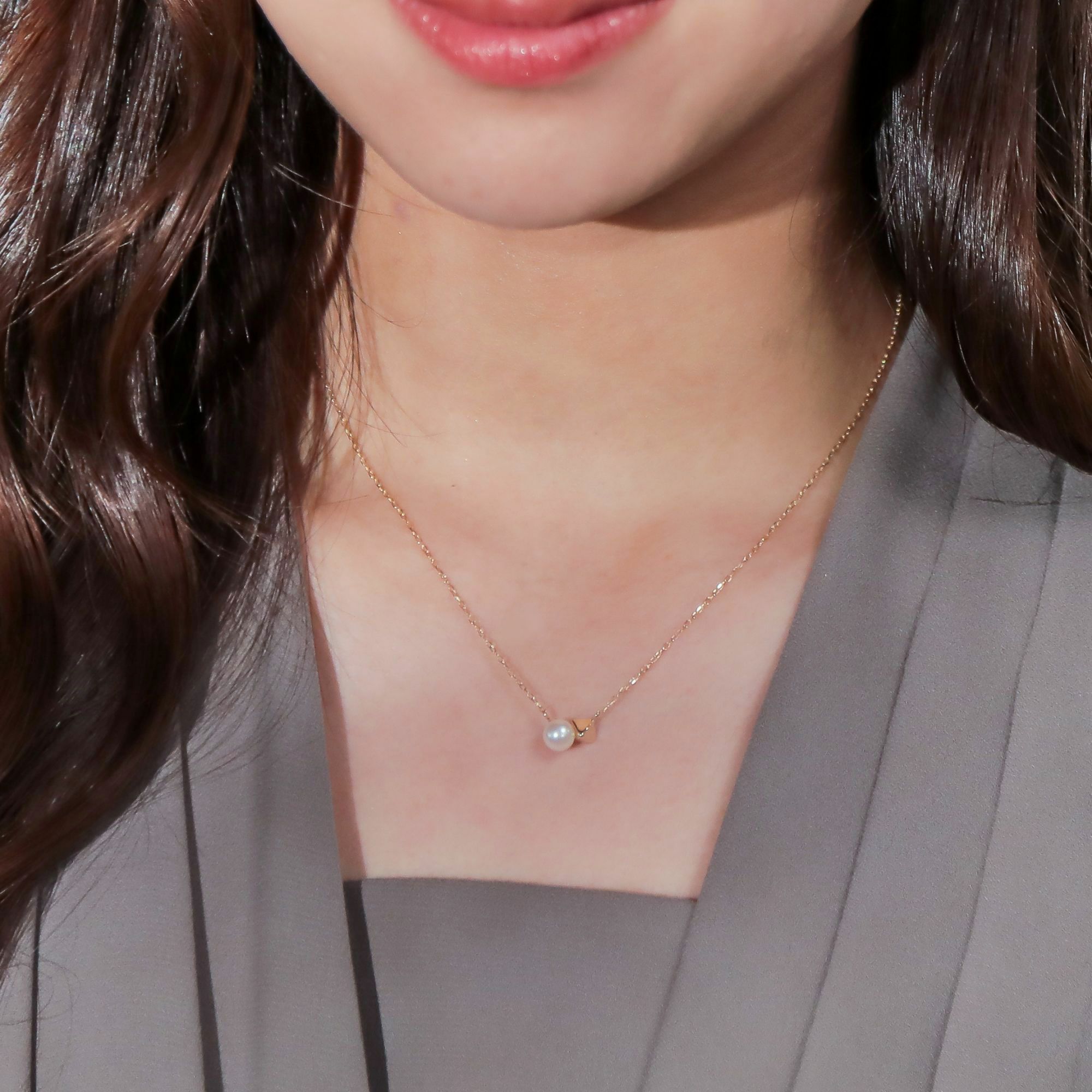 Carina あこや真珠 ペンダント　5.5-6.0mm K10YG