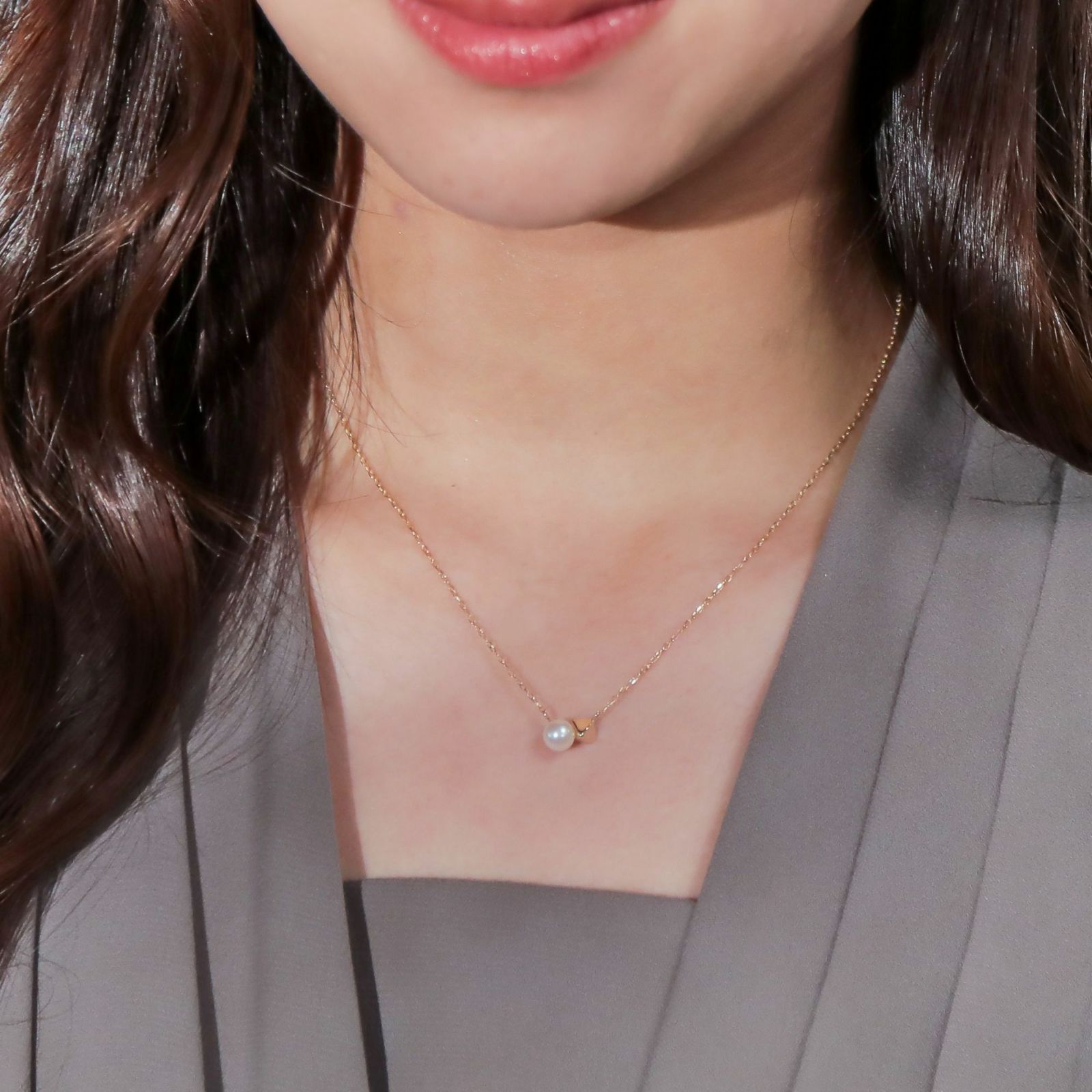 Carina あこや真珠 ペンダント　5.5-6.0mm K10YG