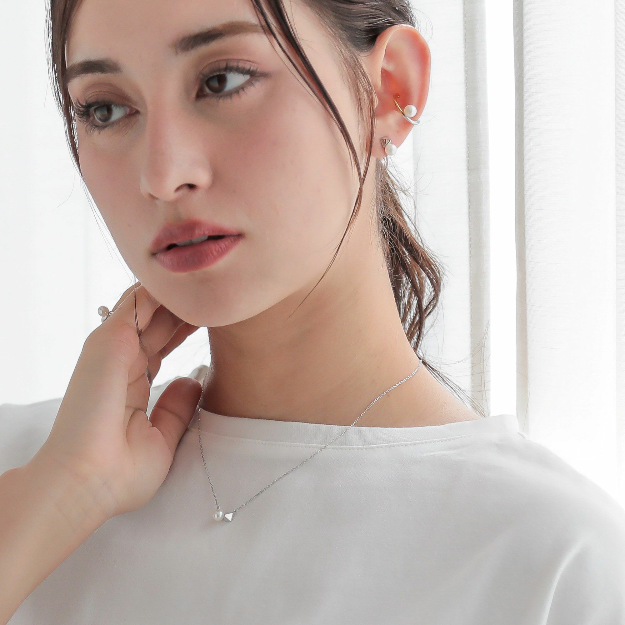 Carina あこや真珠 ペンダント　5.5-6.0mm K10WG