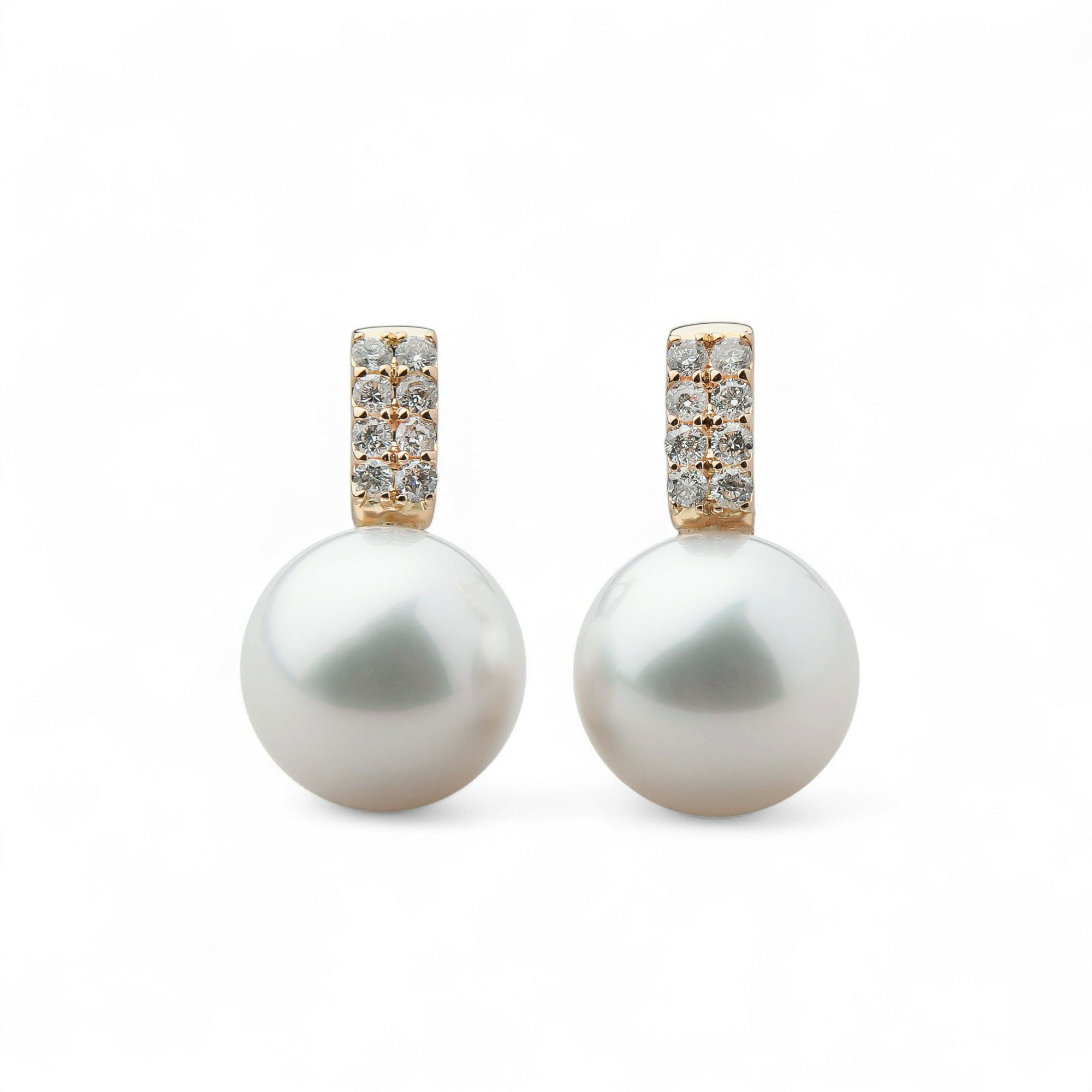 南洋白蝶真珠 ピアス11mm K18YG