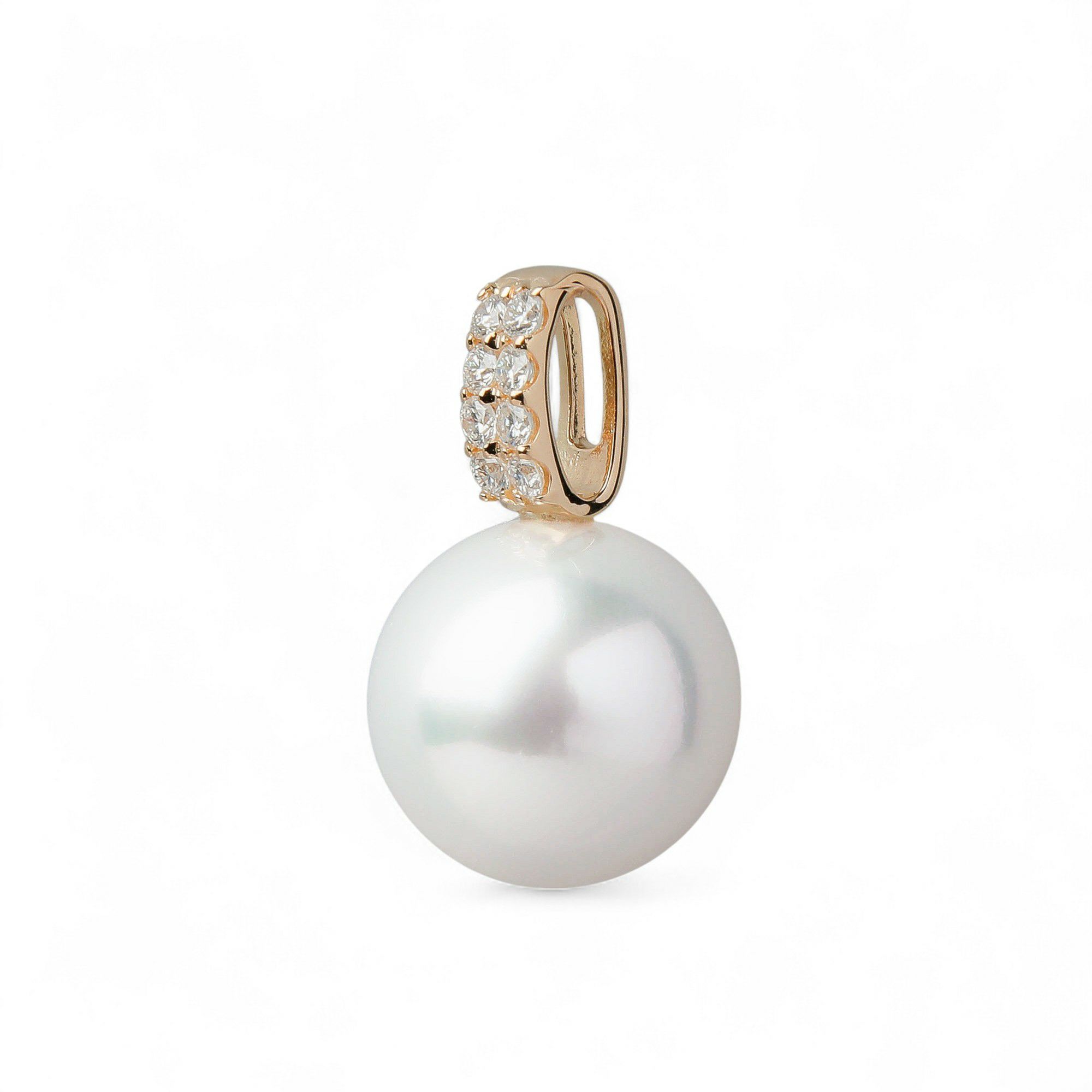 南洋白蝶真珠 ペンダントトップ　12mm K18YG