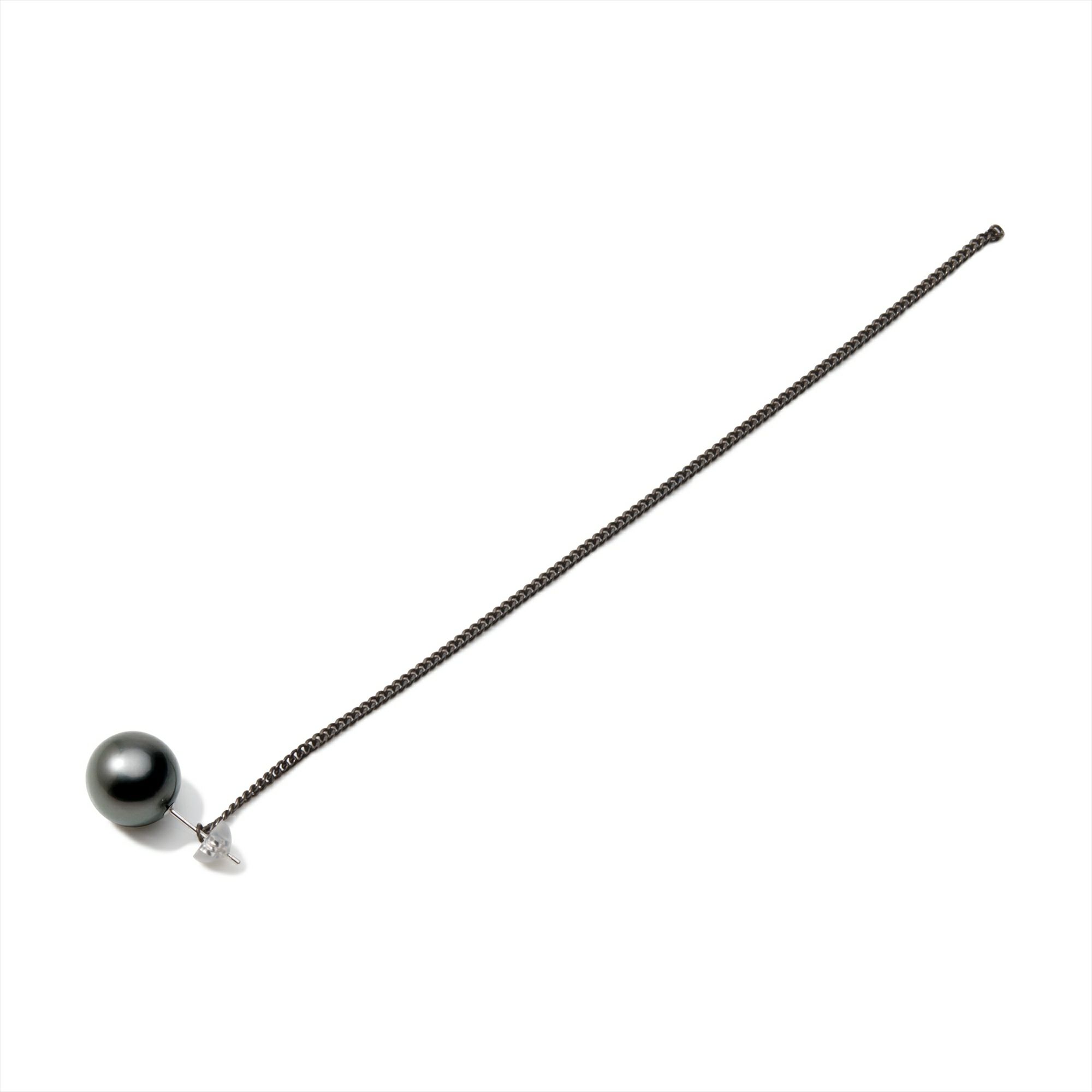 ルレナ ノワール マノンピアス/アップパール (片耳)　タヒチ黒蝶真珠 11mmUP K14WG/SV925 BRhP