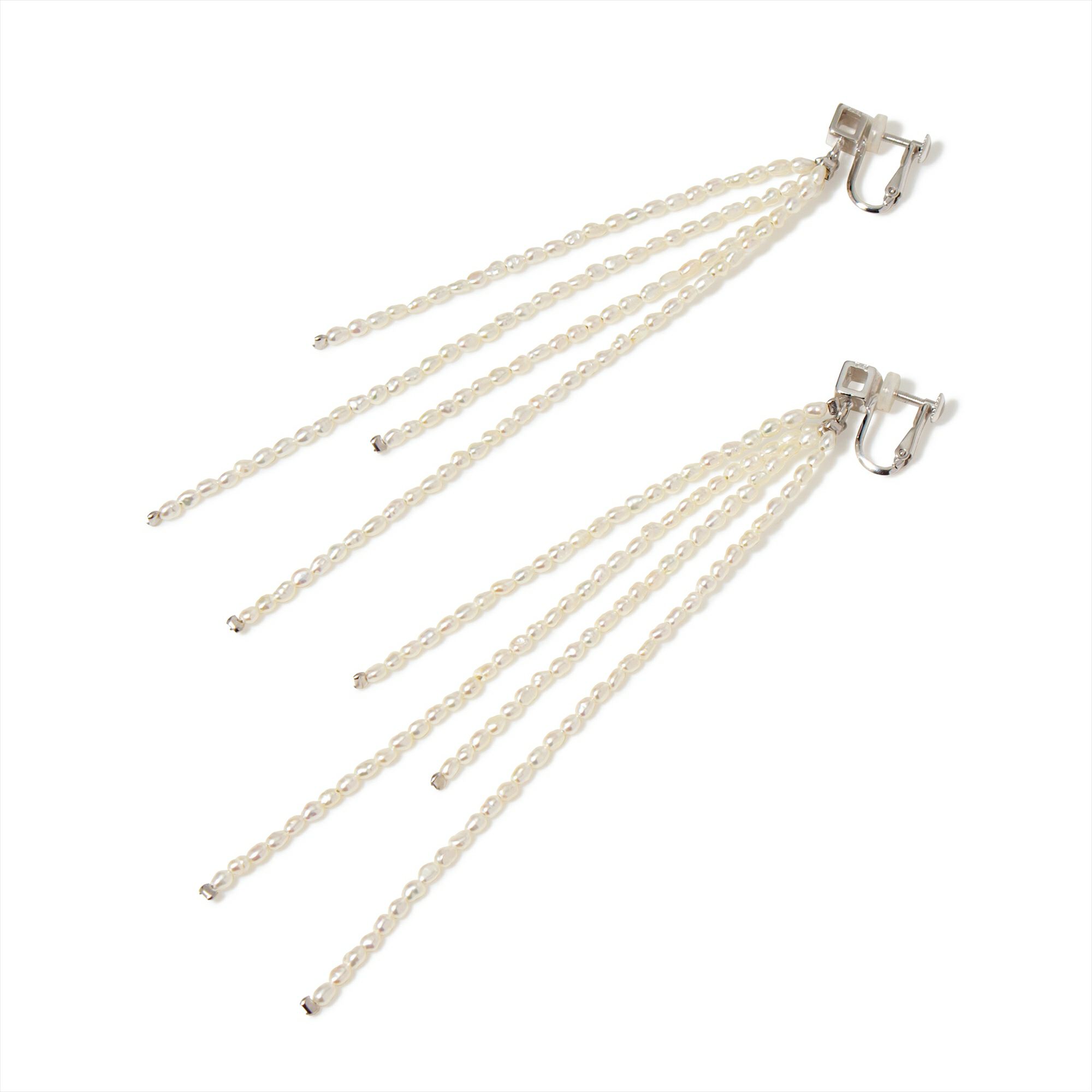 マルレナ キャレフリンジイヤリング　淡水真珠 2.0-2.5mm SV925