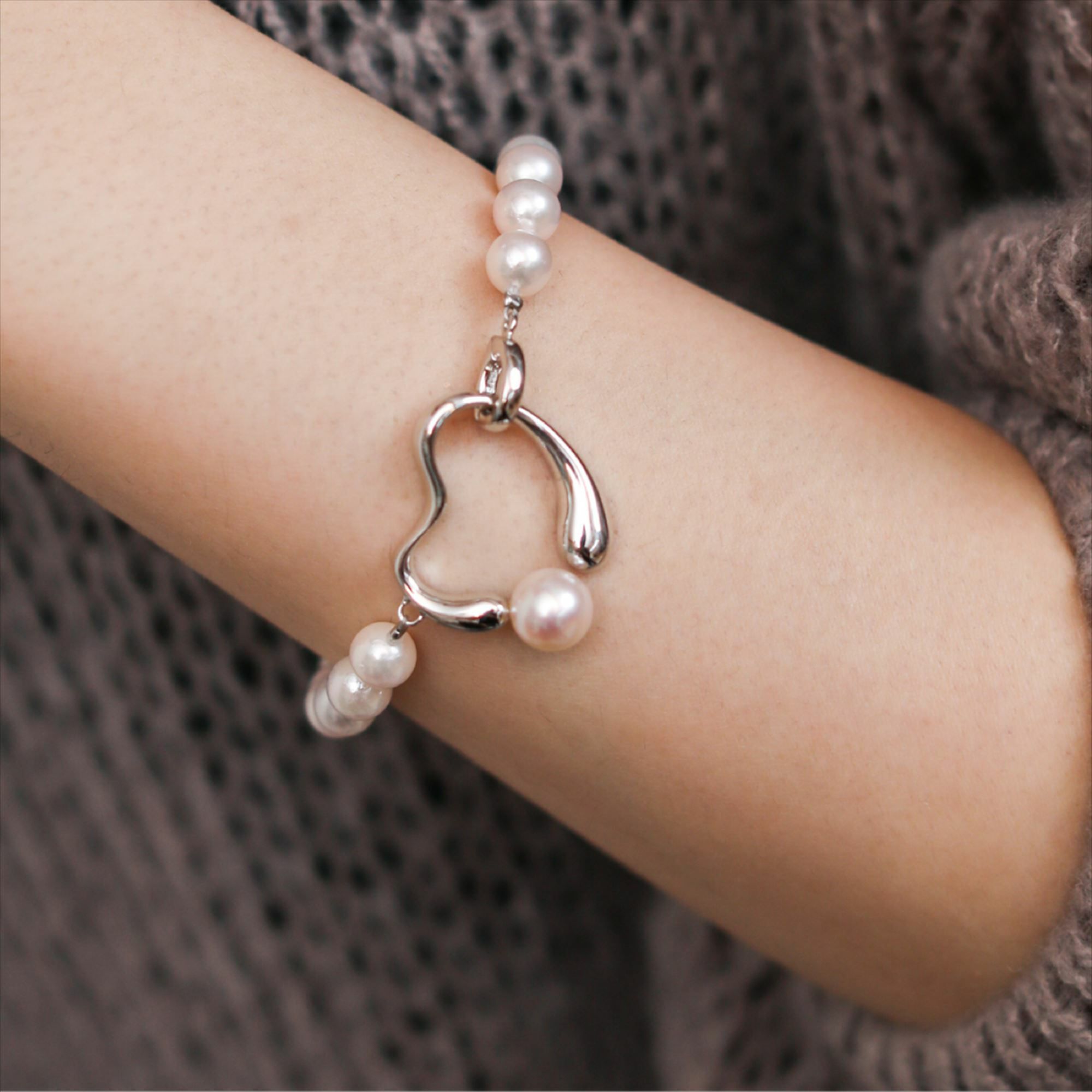 マルレナ メロディブレスレット あこや真珠 6.0-8.5mm SV925 /18cm(M)