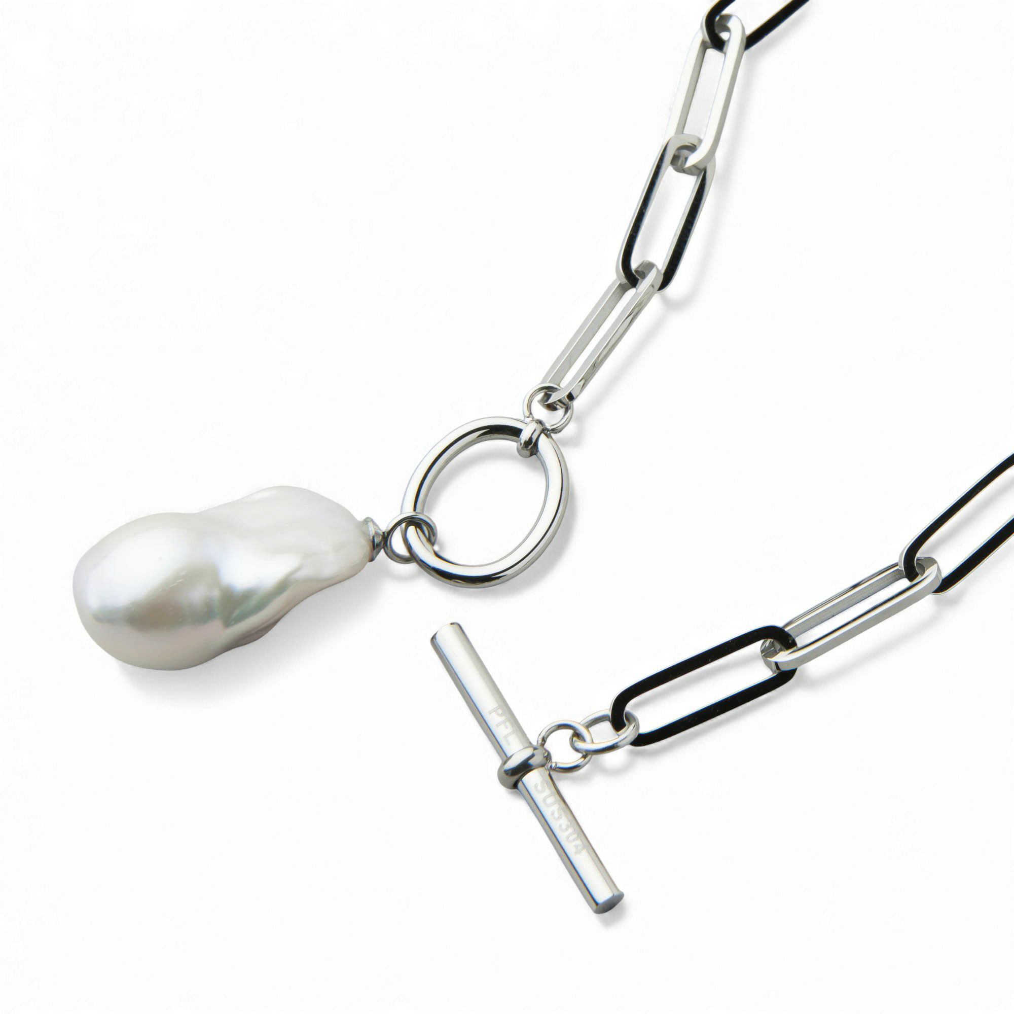 【WEB限定】Unique+ 淡水真珠 チェーンブレスレット　11mmUP SUS316L