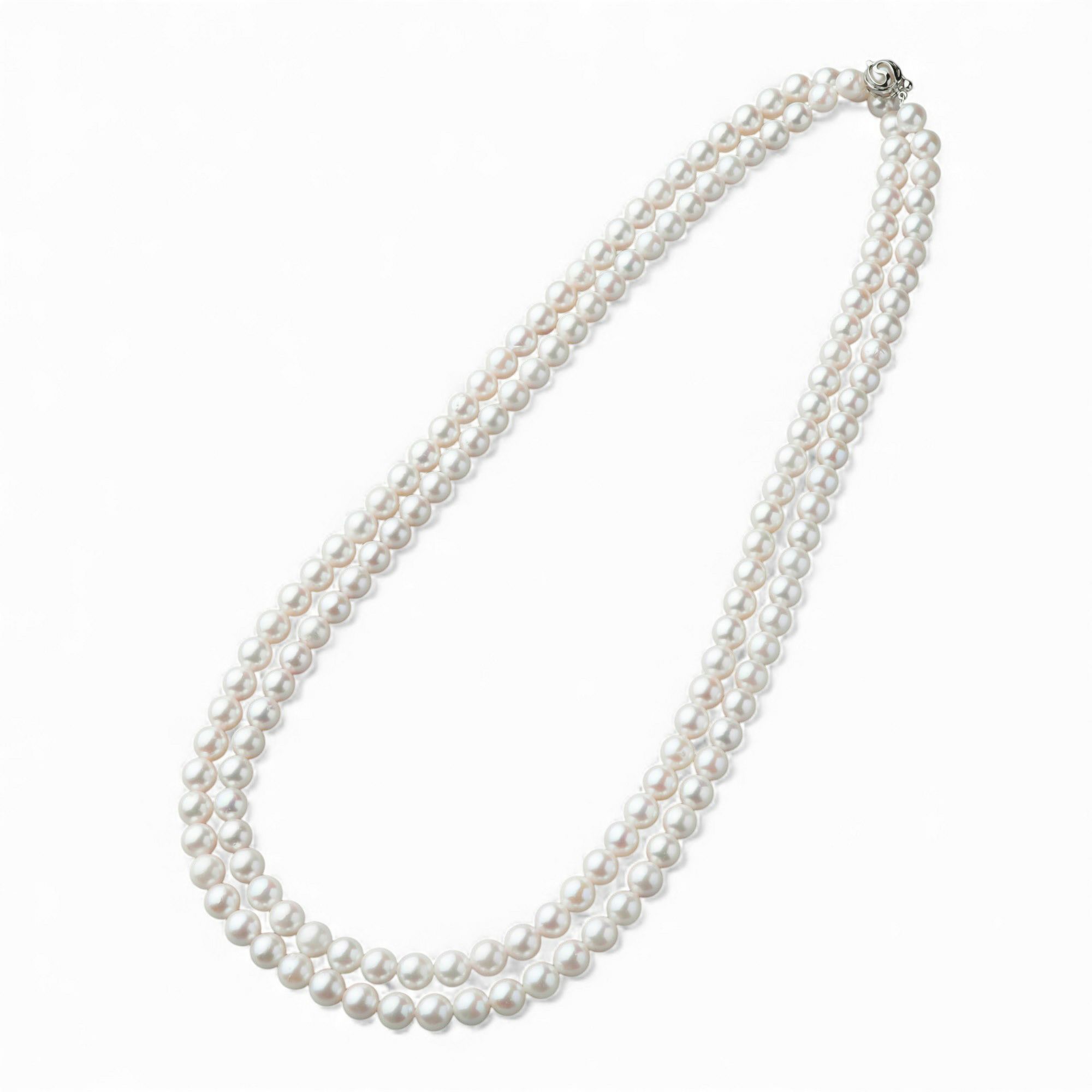 あこや真珠 ロングネックレス　7.5-8.0mm　120cm
