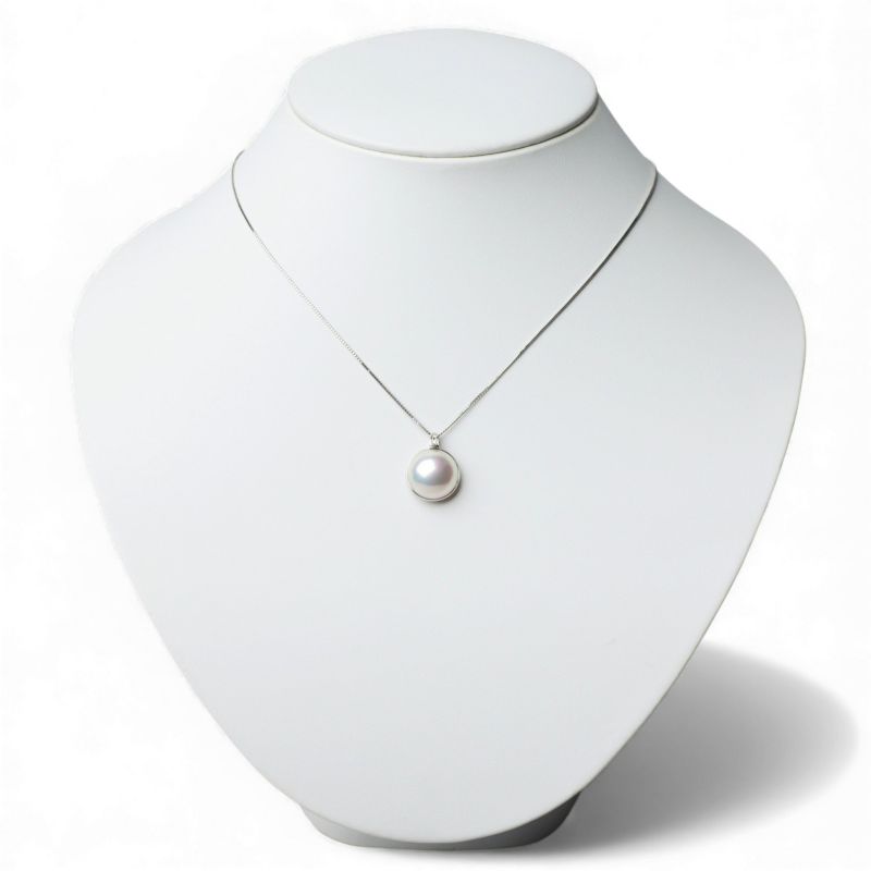 マベ真珠 ペンダントトップ　13mmUP PT900 [WSP]