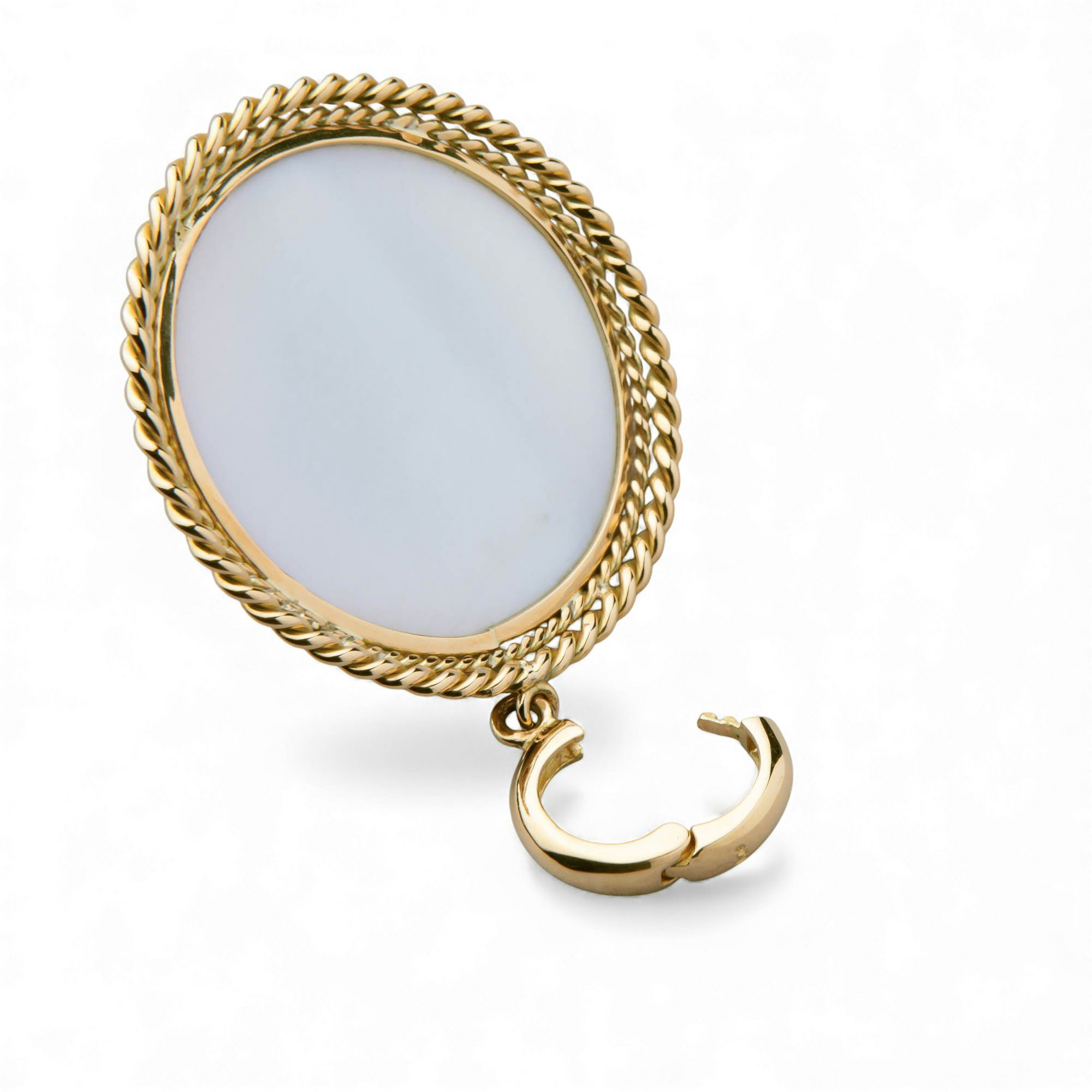 マベ真珠（母貝付） クリッカー/ペンダントトップ　22mmUP K18YG [WSP]