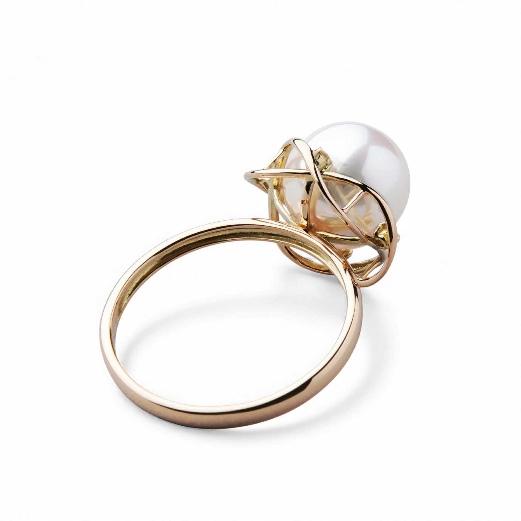 LUXE あこや真珠 リング　8.5-9.0mm K18YG