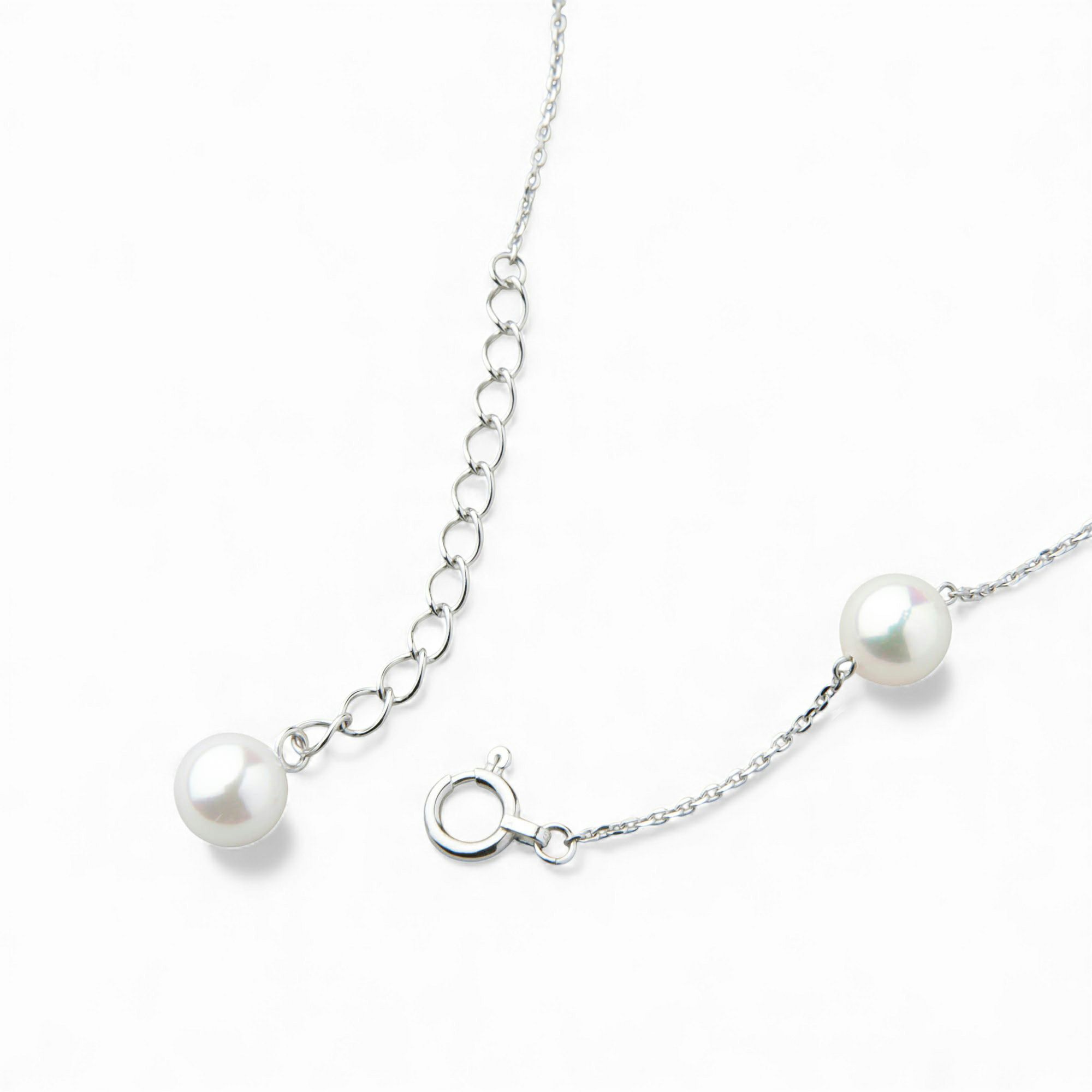 enSTYLE あこや真珠 ステーションブレスレット　5.5-6.0mm K18WG