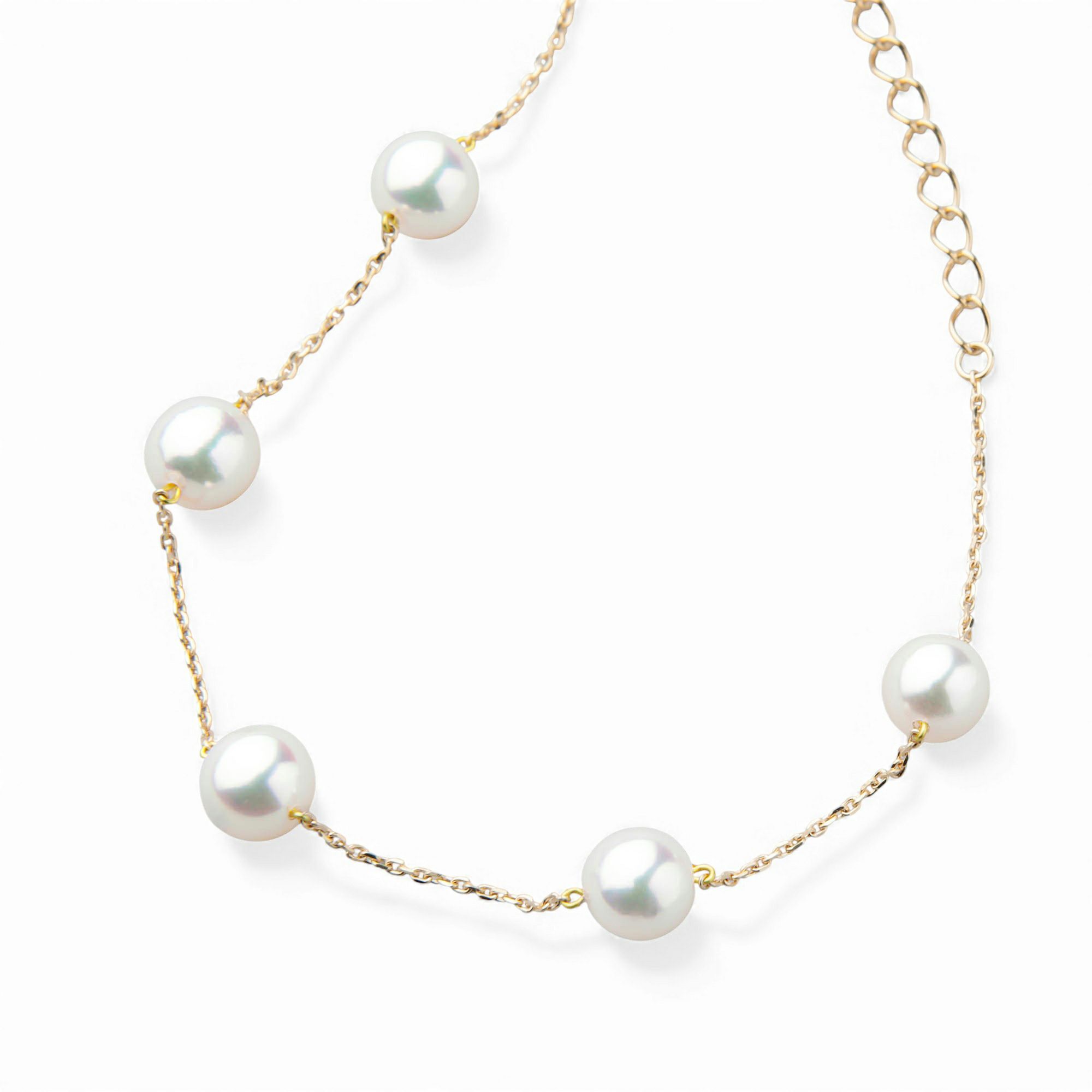 enSTYLE あこや真珠 ステーションブレスレット　5.5-6.0mm K18YG