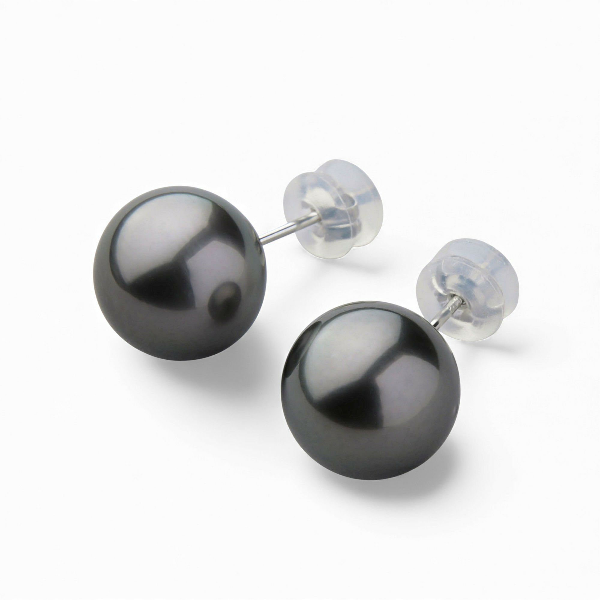 Tahitian+ タヒチ黒蝶真珠 ピアス　12mmUP PT900