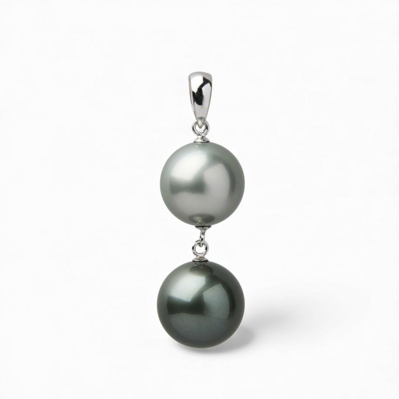  【WEB限定】タヒチ黒蝶真珠 ペンダントトップ 10mmUP K18WG