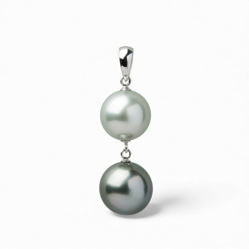  【WEB限定】タヒチ黒蝶真珠 ペンダントトップ 10mmUP K18WG