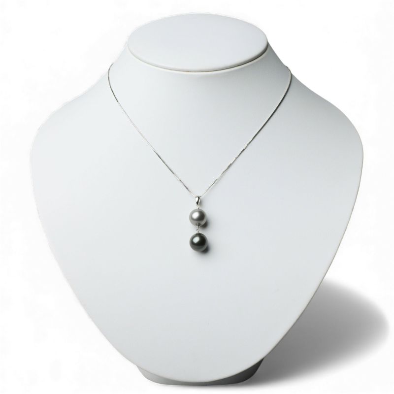  【WEB限定】タヒチ黒蝶真珠 ペンダントトップ 10mmUP K18WG