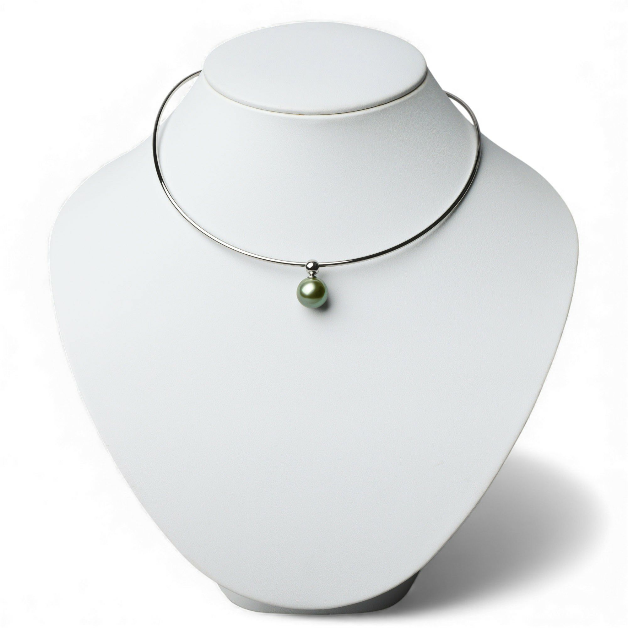 【WEB限定】Pistachio タヒチ黒蝶真珠 チョーカー　11mmUP SUS316L