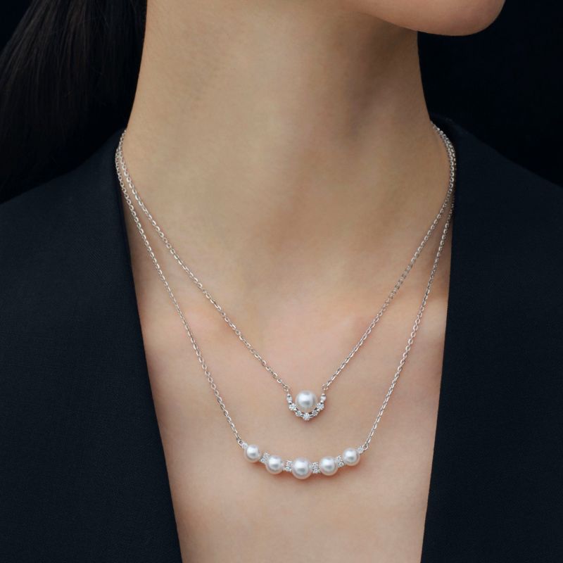 パールとりまき ペンダント PT900/850 [WSP] | あこや真珠ペンダント