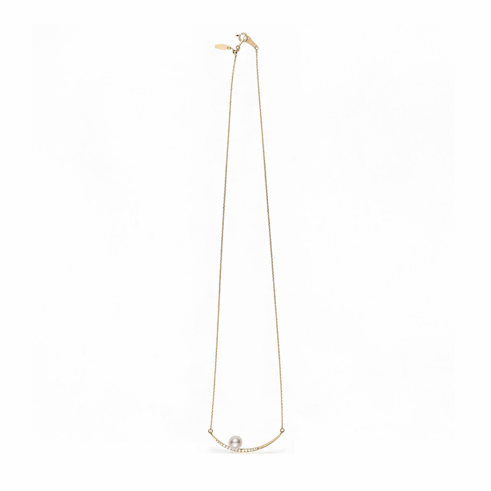 三日月 パールペンダント K18YG [WSP]