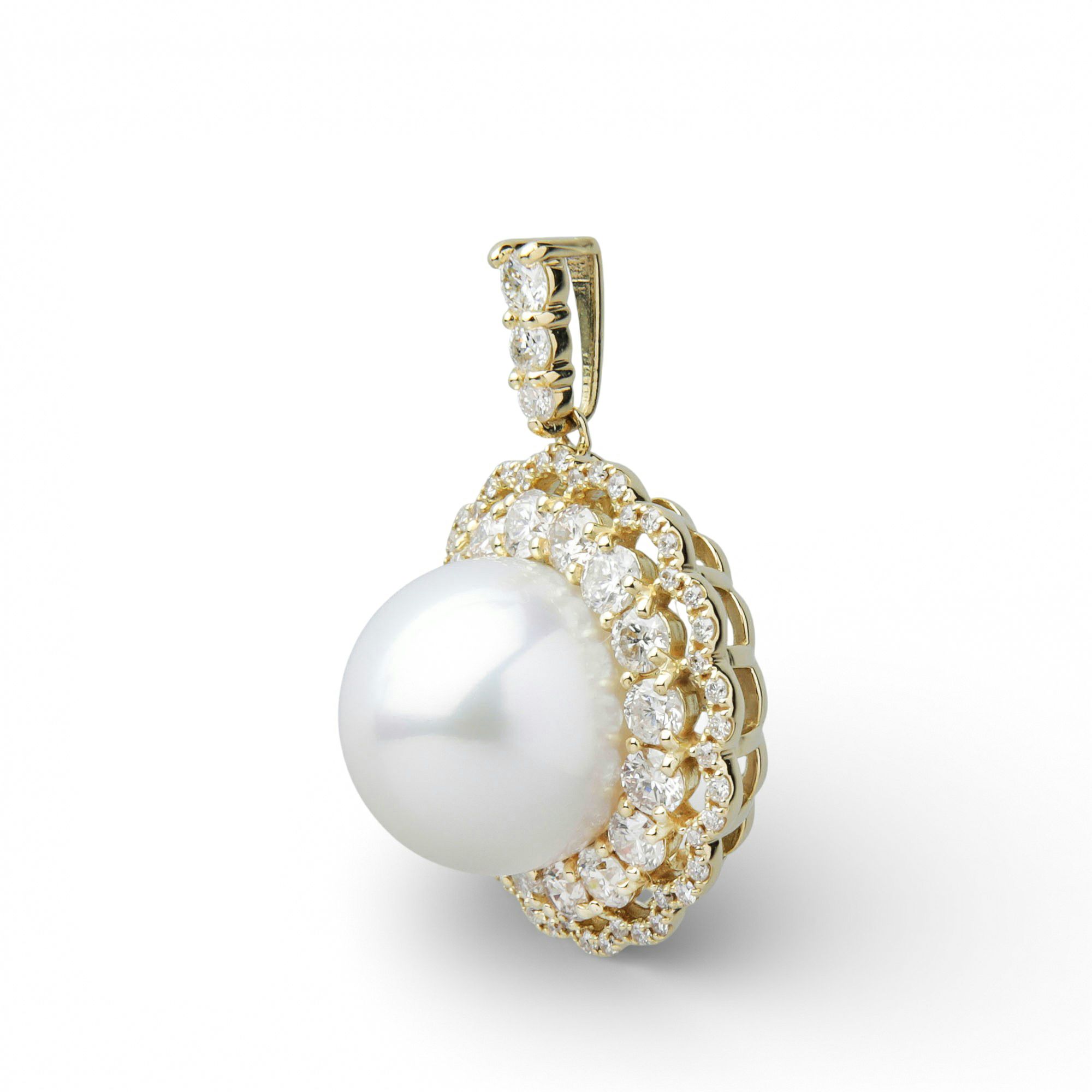 大粒　プラチナ　Pt900 南洋白蝶真珠　12mm ペンダントトップ 南洋白蝶真珠 ペンダントトップ 12mmUP K18YG オーロラフェニックス